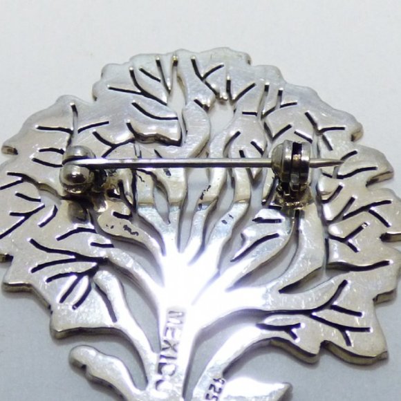 Vintage Taxco Silver Tree Brooch - Picture 5 of 6